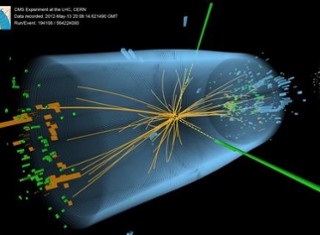 Stralen protonen botsen op elkaar- 3D-tekening CERN