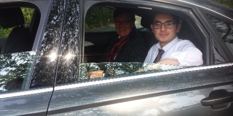 TOPdag Hamit en Huib in de auto
