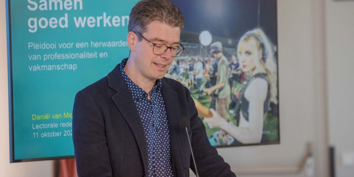 Daniël van Middelkoop, lector Samenwerkende Professionals spreekt zijn lectorale rede uit